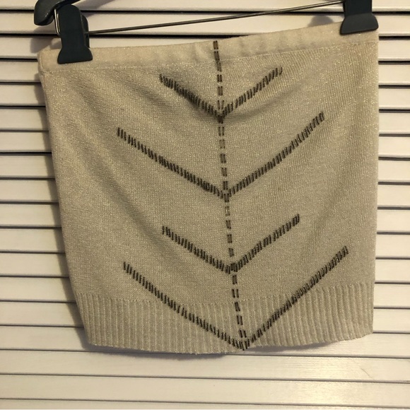 52 Weekends Tube Top M and Worth Petites Satin Pants 8 Silver Grey - Picture 2 of 7